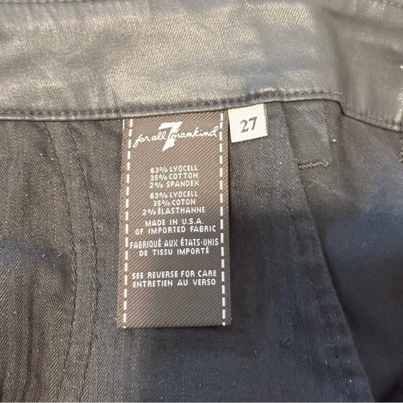 7 For All Mankind - Faux Leather Black Women's Shorts - Picture 5 of 5